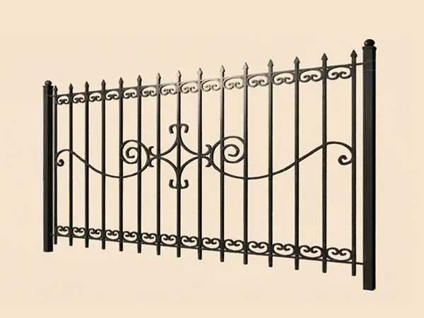 Декоративная кованая металлическая ограда